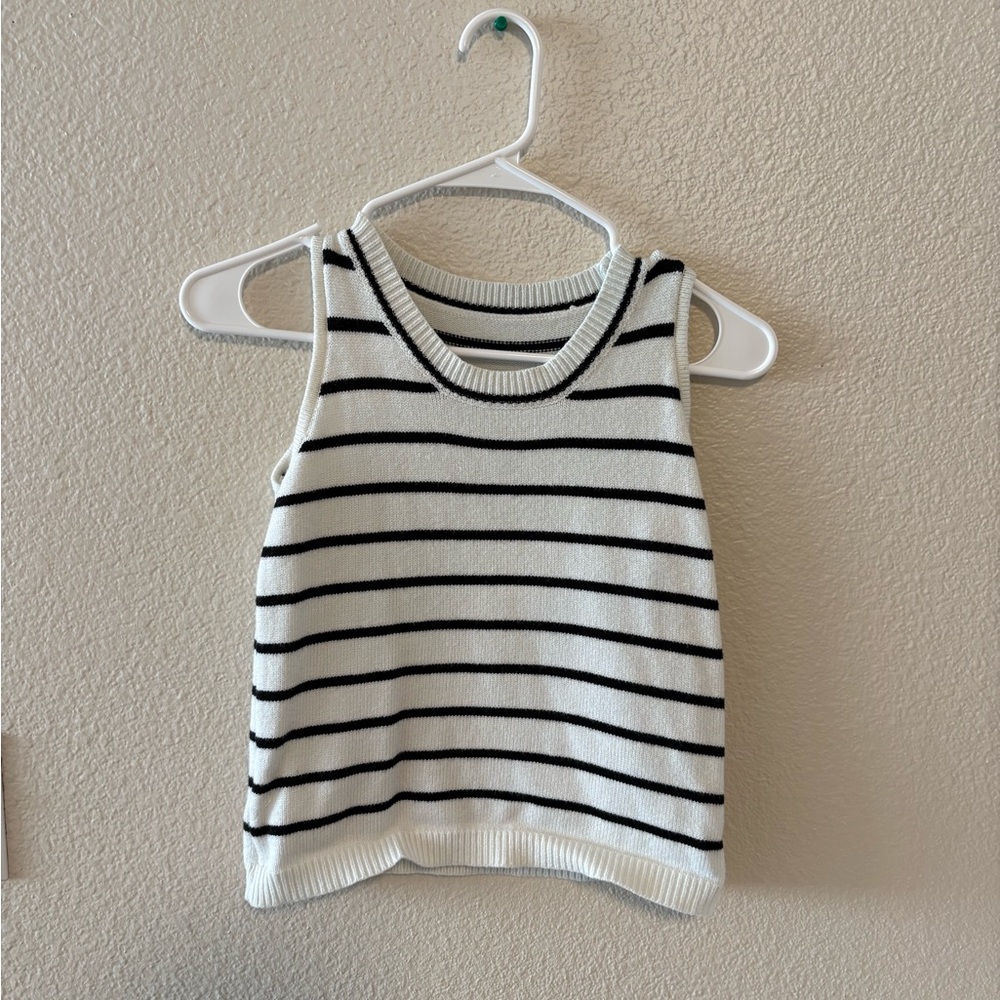 Striped Sleeveless Knit Top